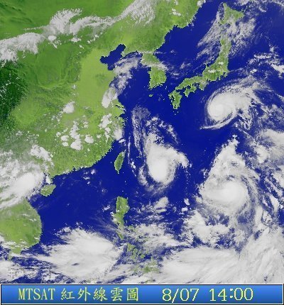 三輕颱成形未來一週天氣變化較大